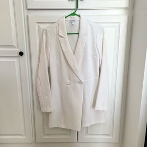 White Express Double Breasted blazer romper